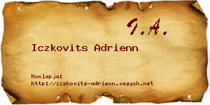 Iczkovits Adrienn névjegykártya