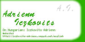 adrienn iczkovits business card